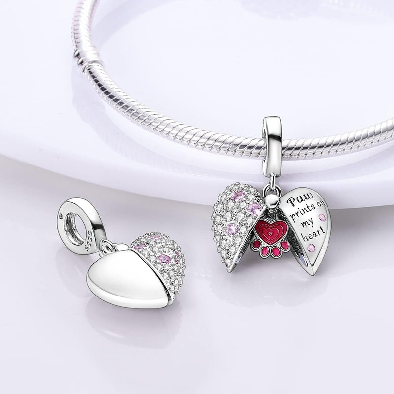 MULA 925 Sterling Silver Charms for Bracelets and Necklaces Family Letters Dangle Pendants Airplane Travel Beads Family Tree Jewelry Charms for Women - Image 3